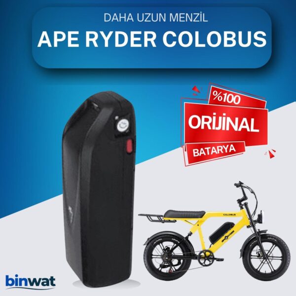 APE RYDER COLOBUS 48 Volt Batarya Orijinal Yedek Akü - Elektrikli Bisiklet Pili
